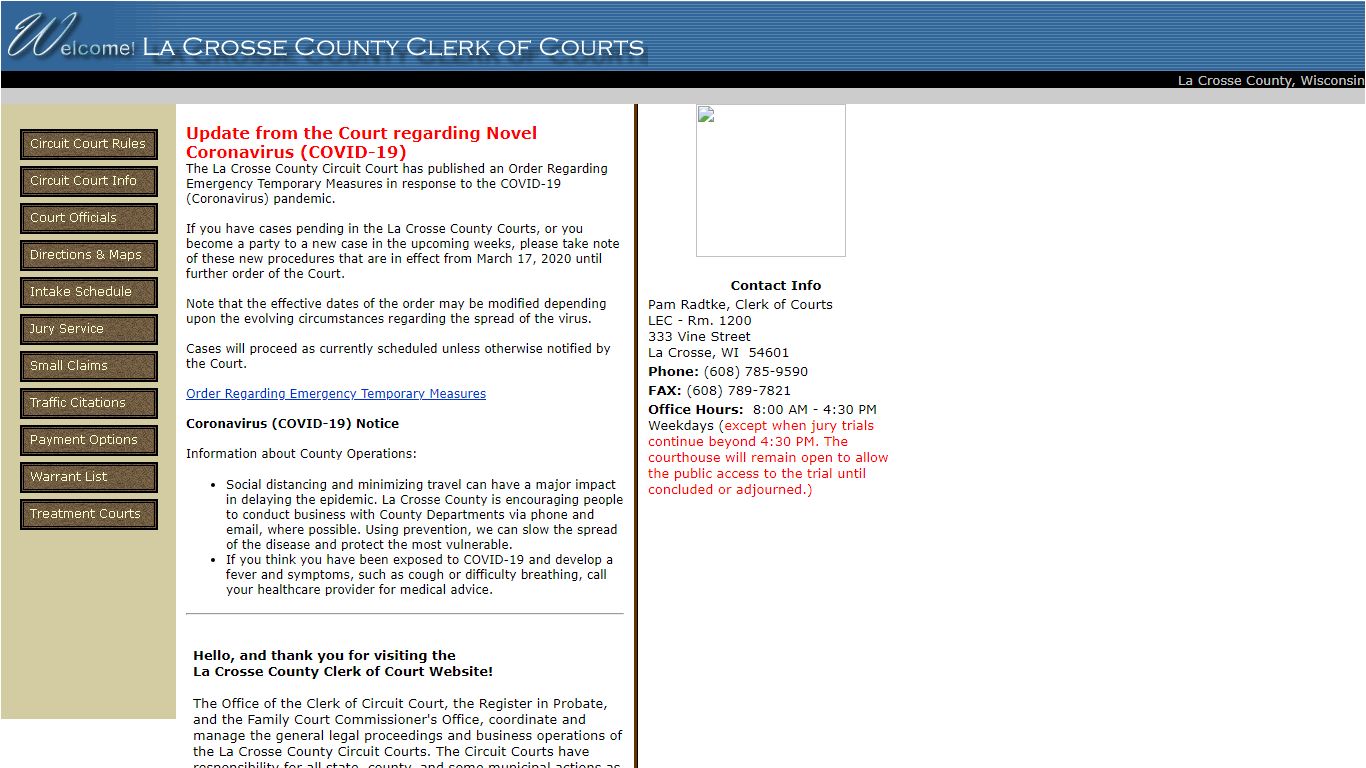 La Crosse County Clerk of Courts